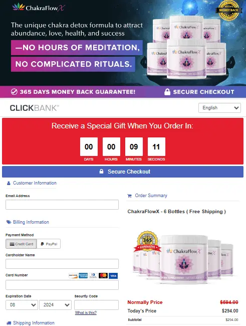 ChakraFlowX Checkout